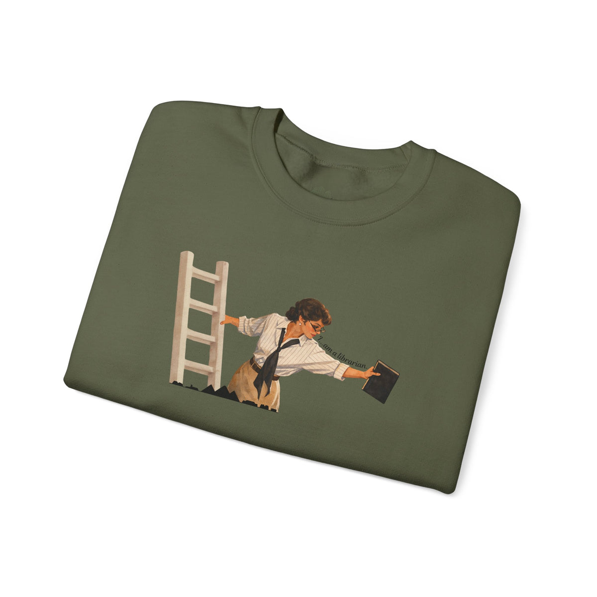 Vintage Evelyn Librarian Crewneck Sweatshirt