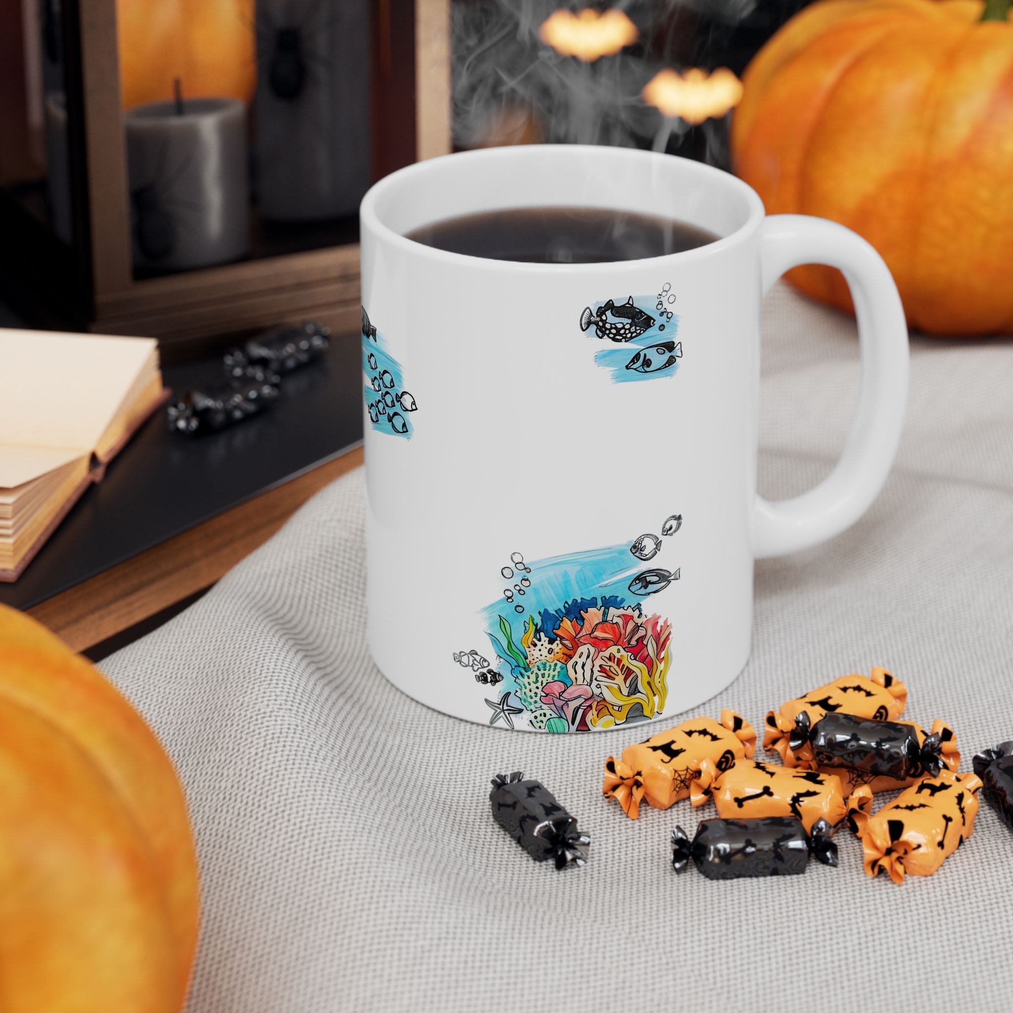 Under The Sea Doodle Coffee Mug