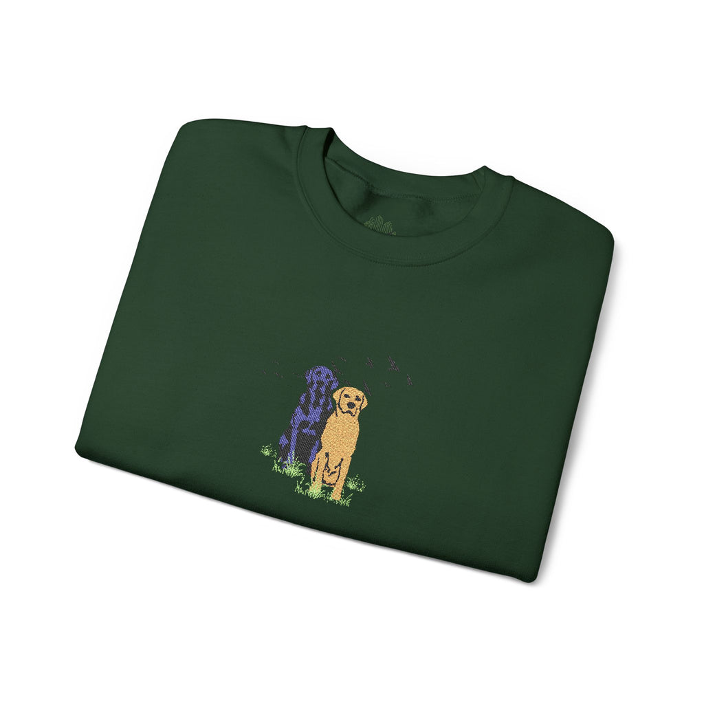 Embroidered Dog Crewneck Sweatshirt