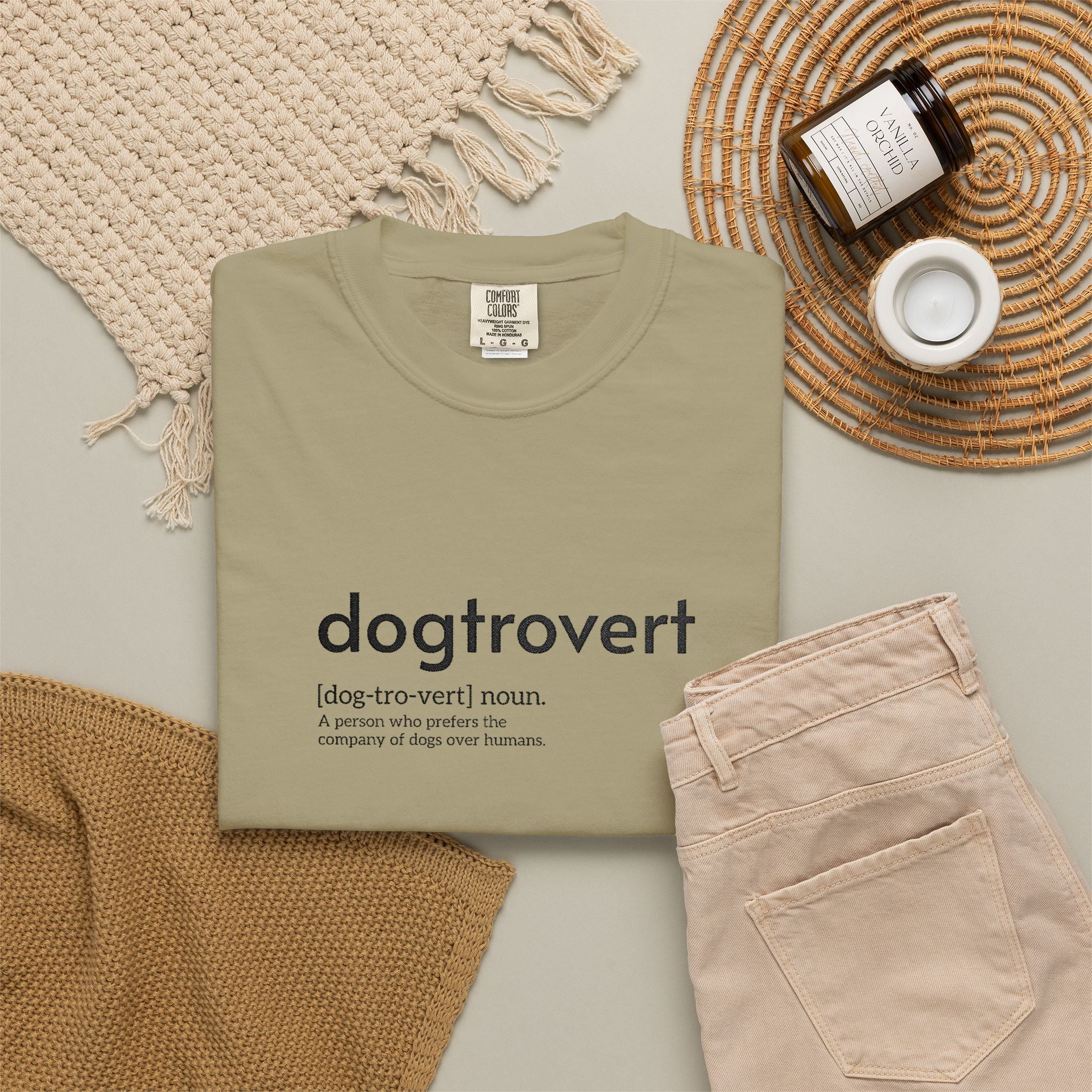 Dog-tro-vert Embroidered T-Shirt