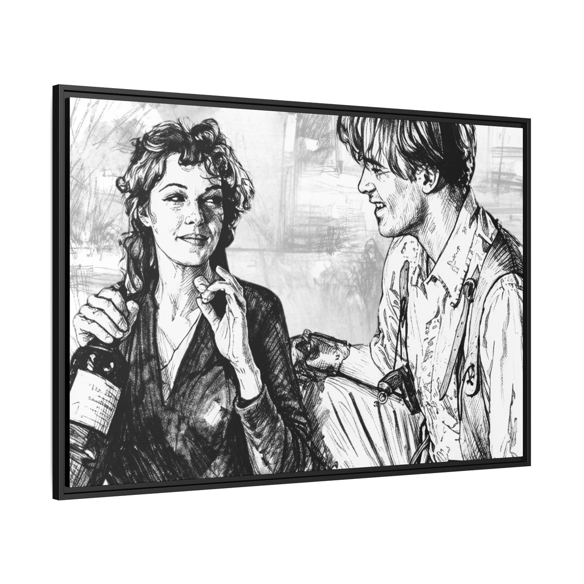 Rick & Evelyn Framed Canvas