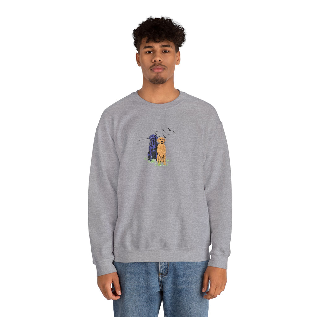 Embroidered Dog Crewneck Sweatshirt
