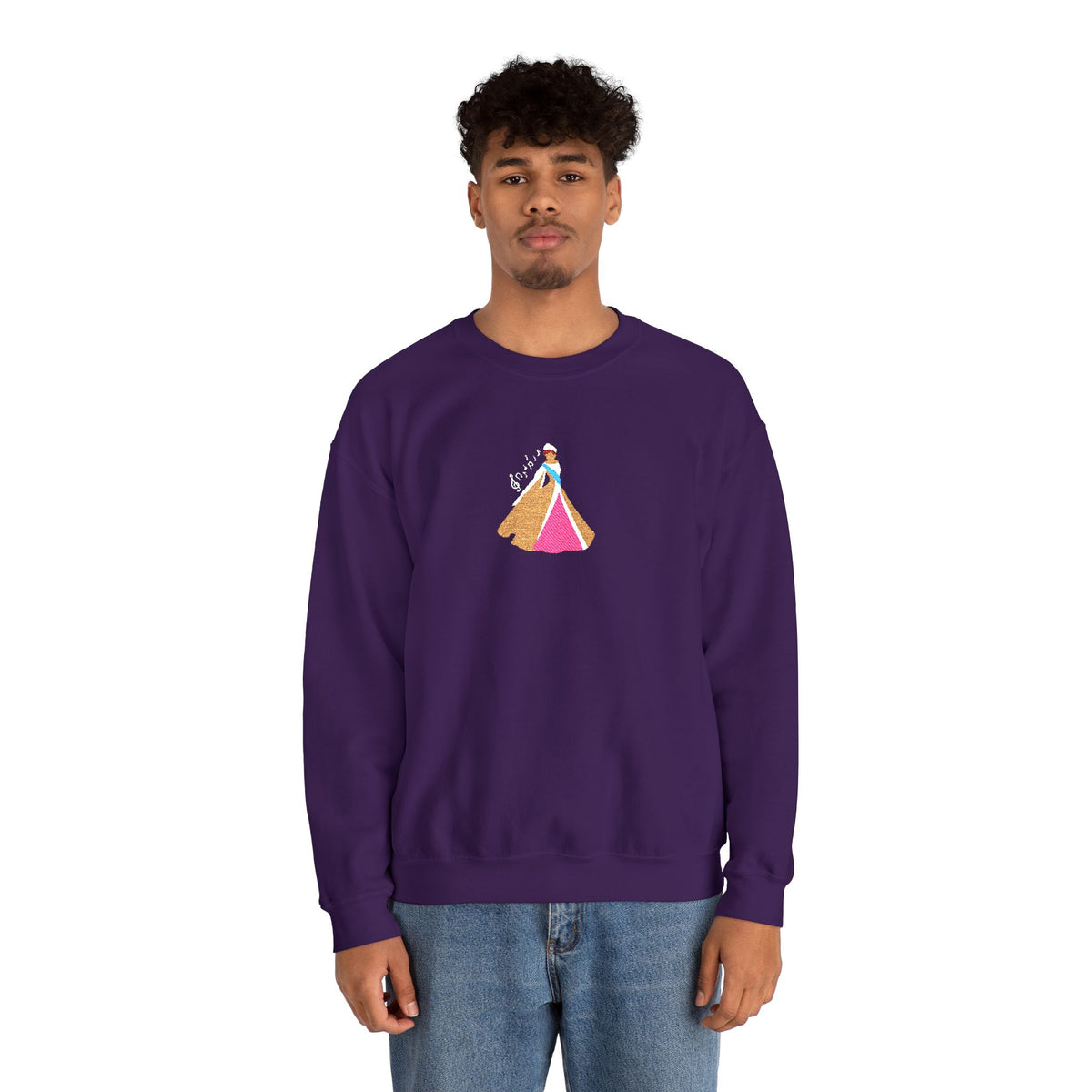 Embroidered Princess Crewneck Sweatshirt