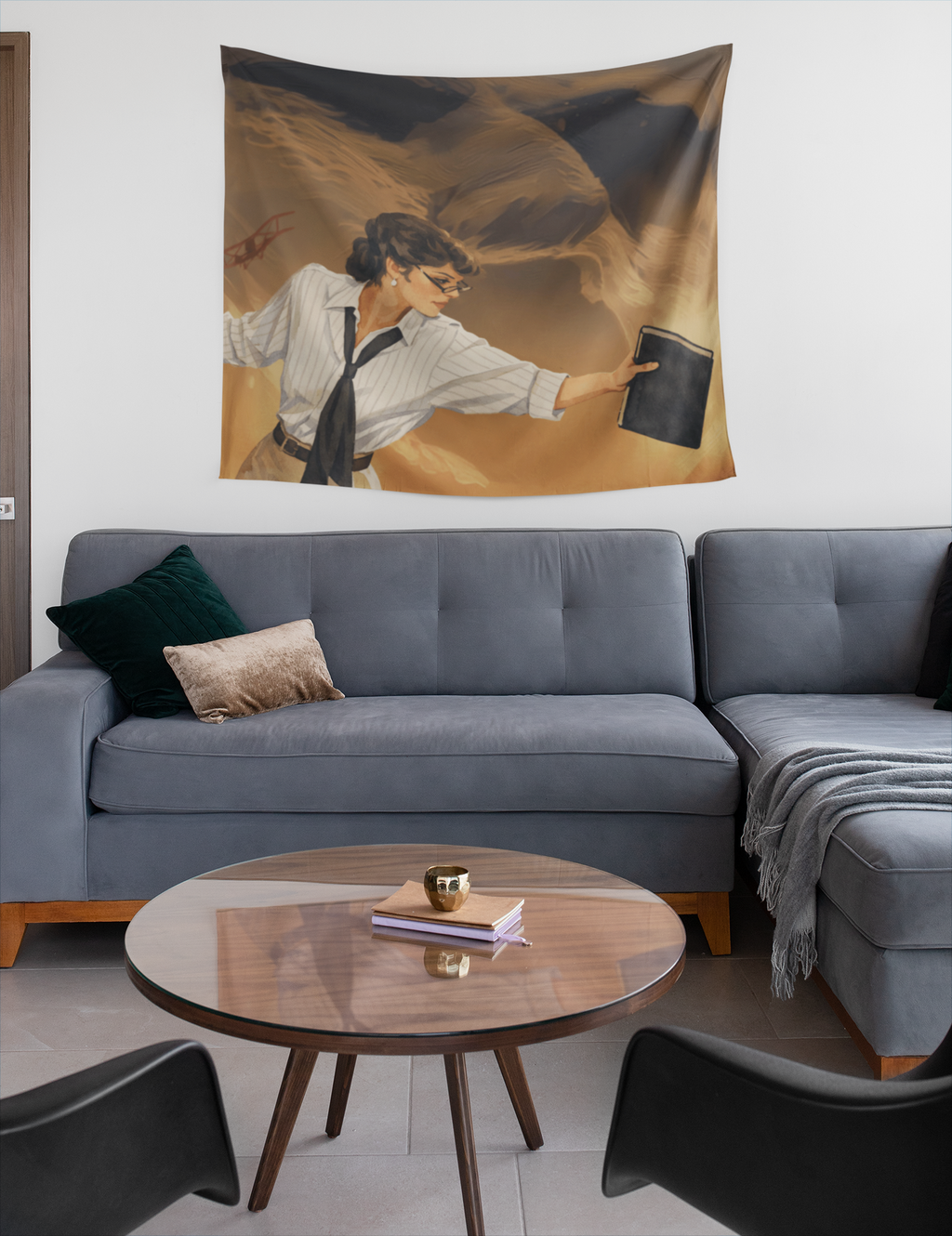 Evelyn Librarian Wall Tapestry