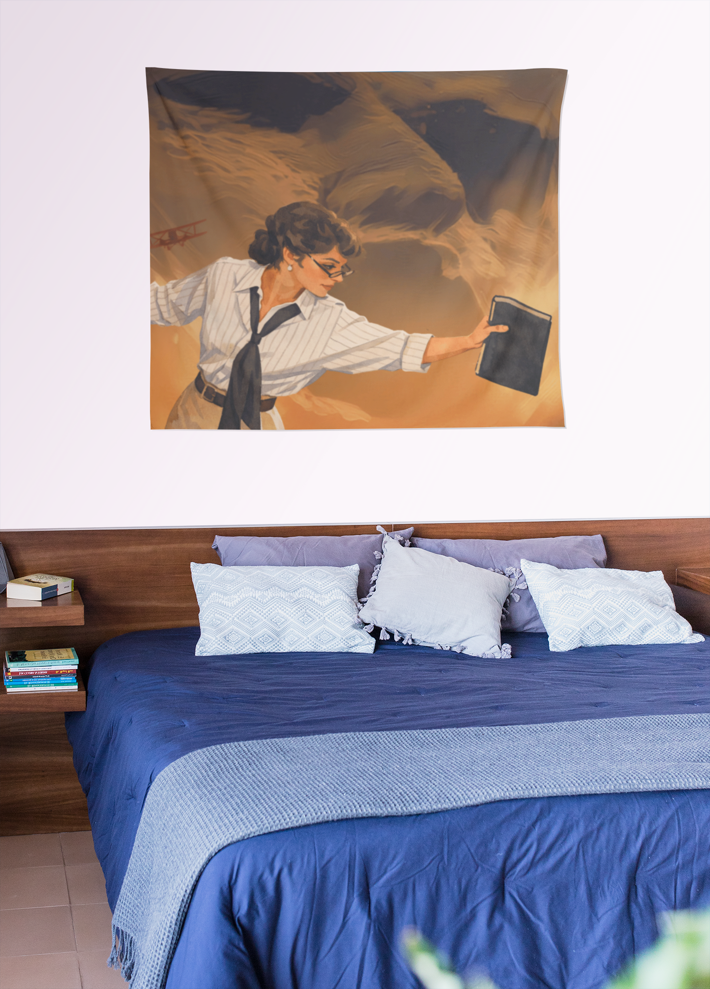 Evelyn Librarian Wall Tapestry