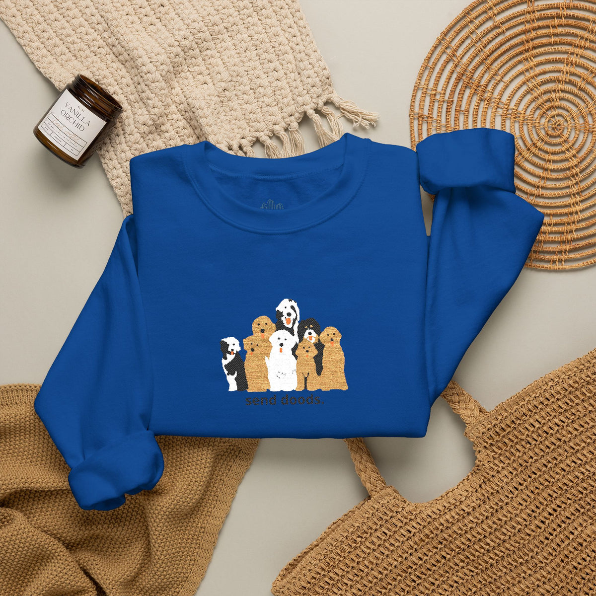 Embroidered Send Doods Crewneck Sweatshirt