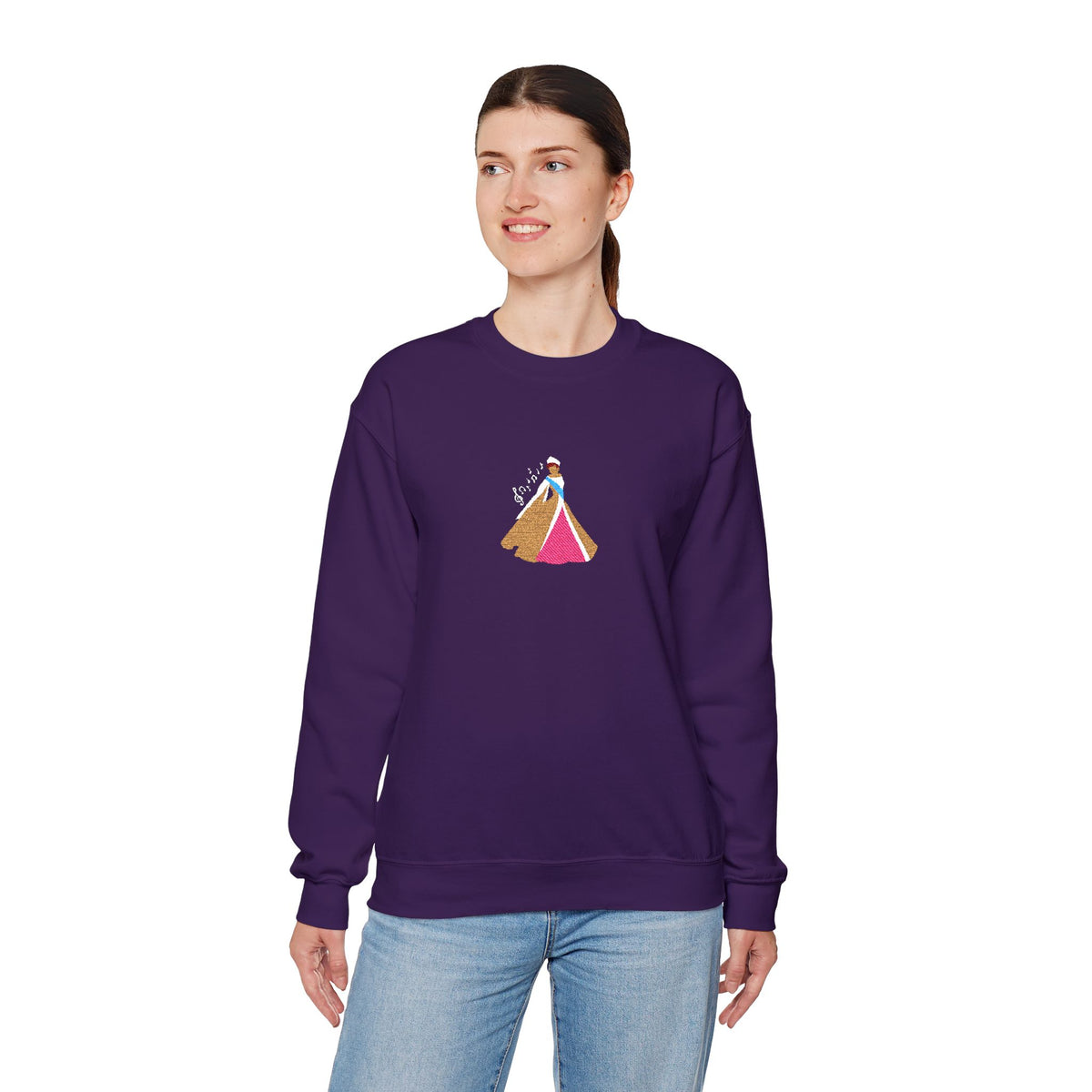 Embroidered Princess Crewneck Sweatshirt