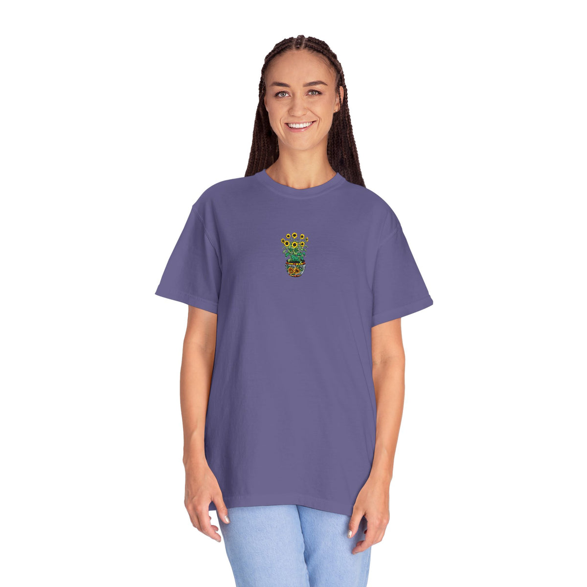 Embroidered Sunflower Tee