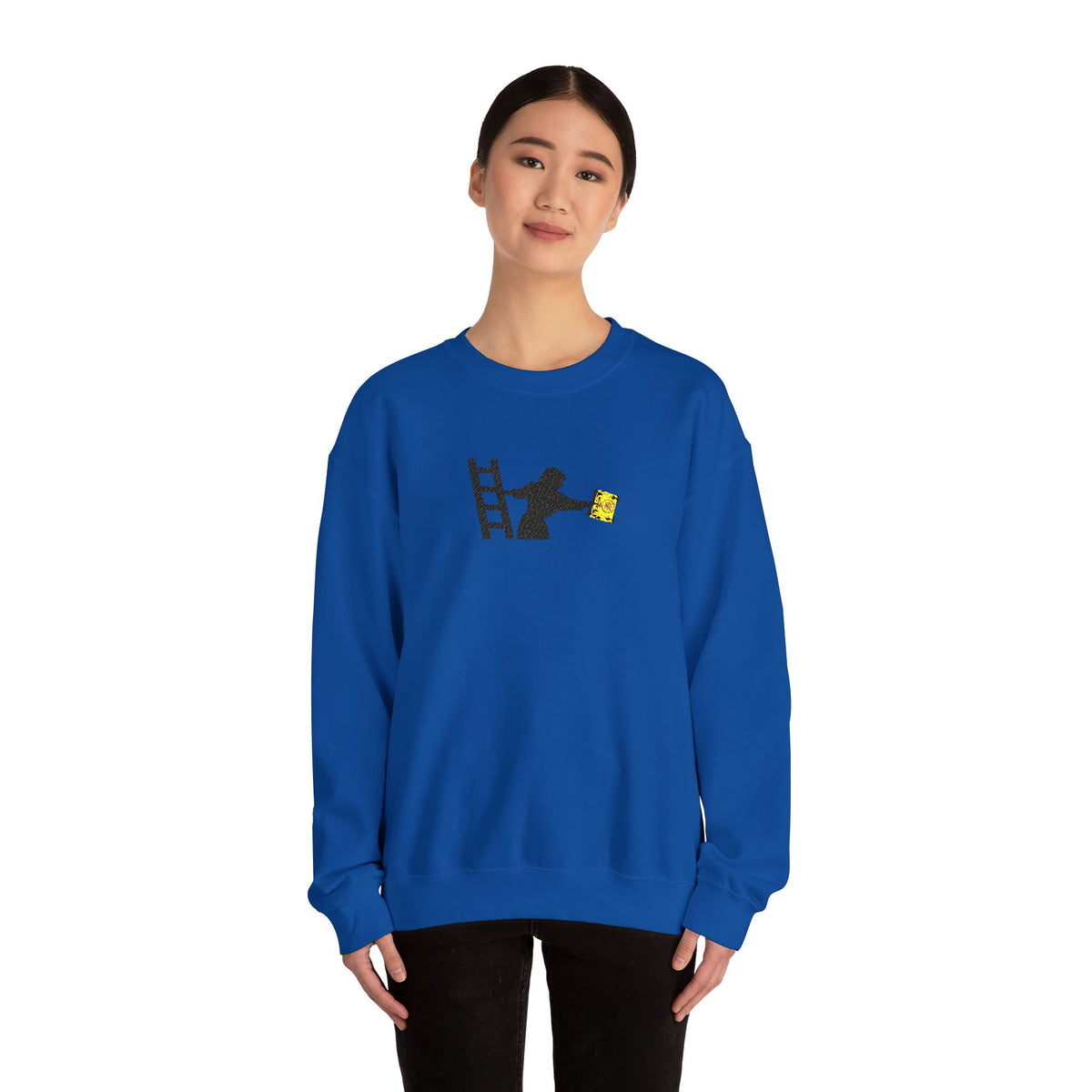 Embroidered Evelyn Librarian Crewneck Sweatshirt