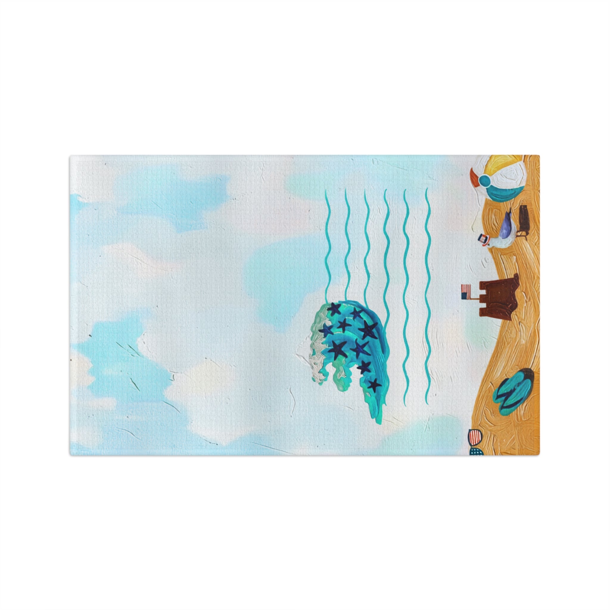 USA Beach Tea Towel