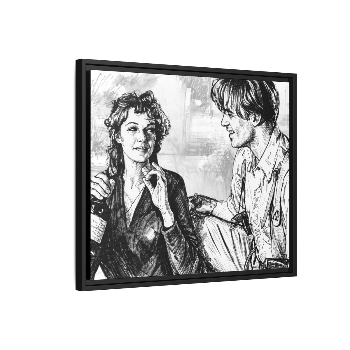 Rick & Evelyn Framed Canvas