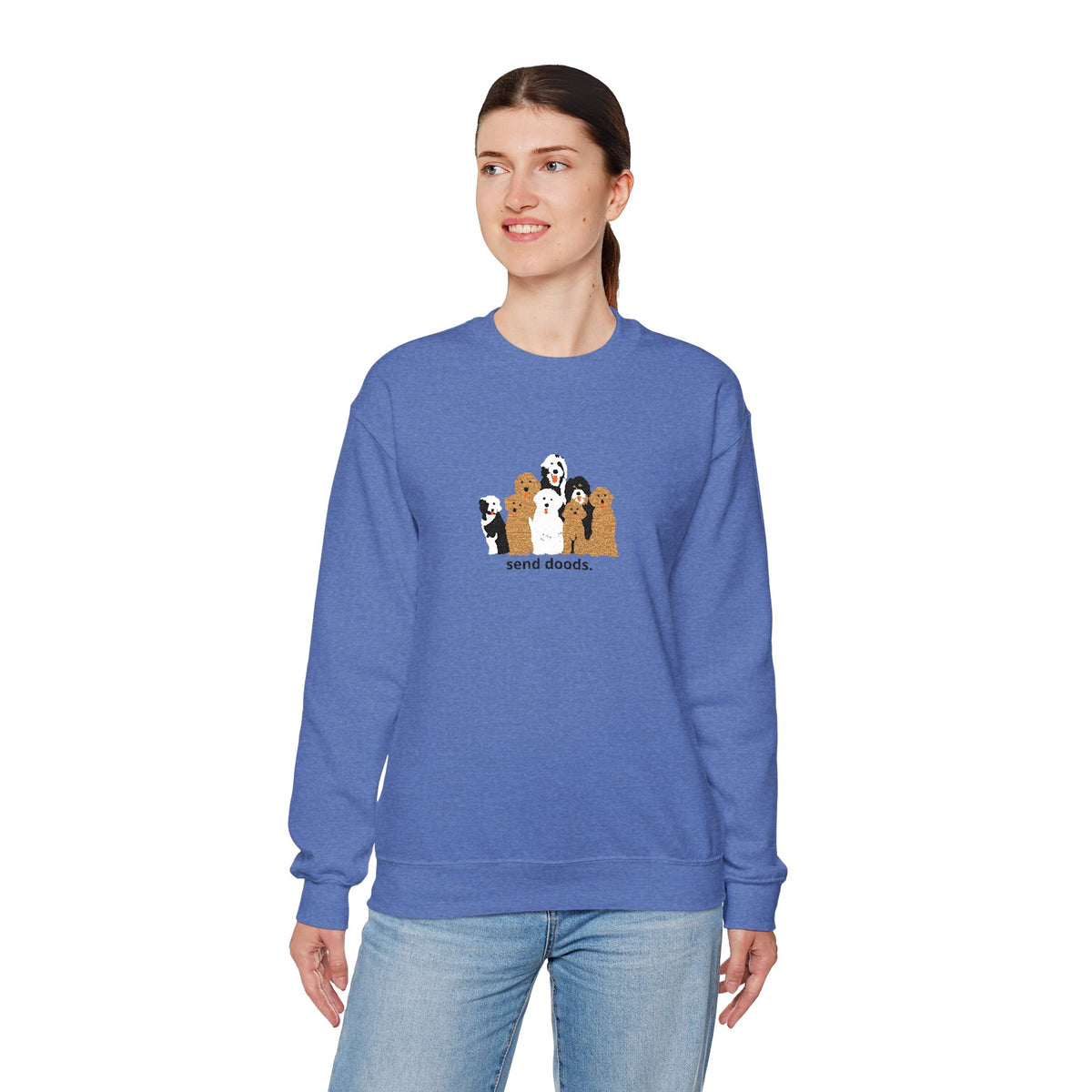 Embroidered Send Doods Crewneck Sweatshirt