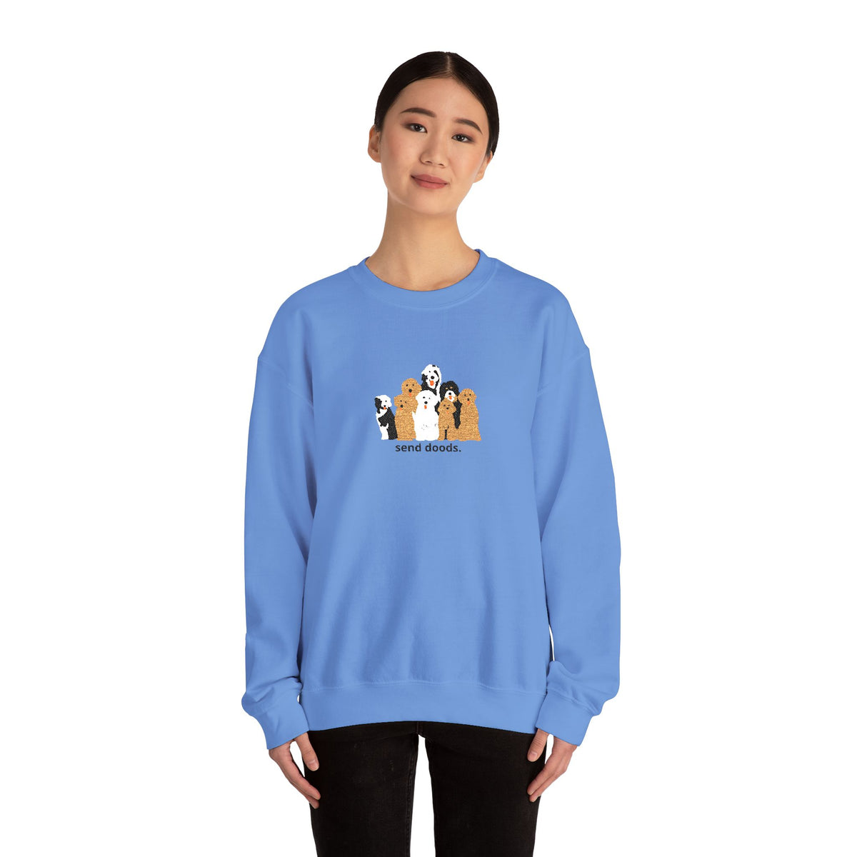 Embroidered Send Doods Crewneck Sweatshirt