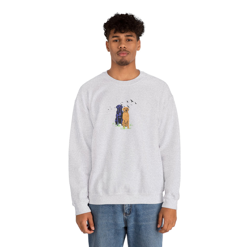 Embroidered Dog Crewneck Sweatshirt