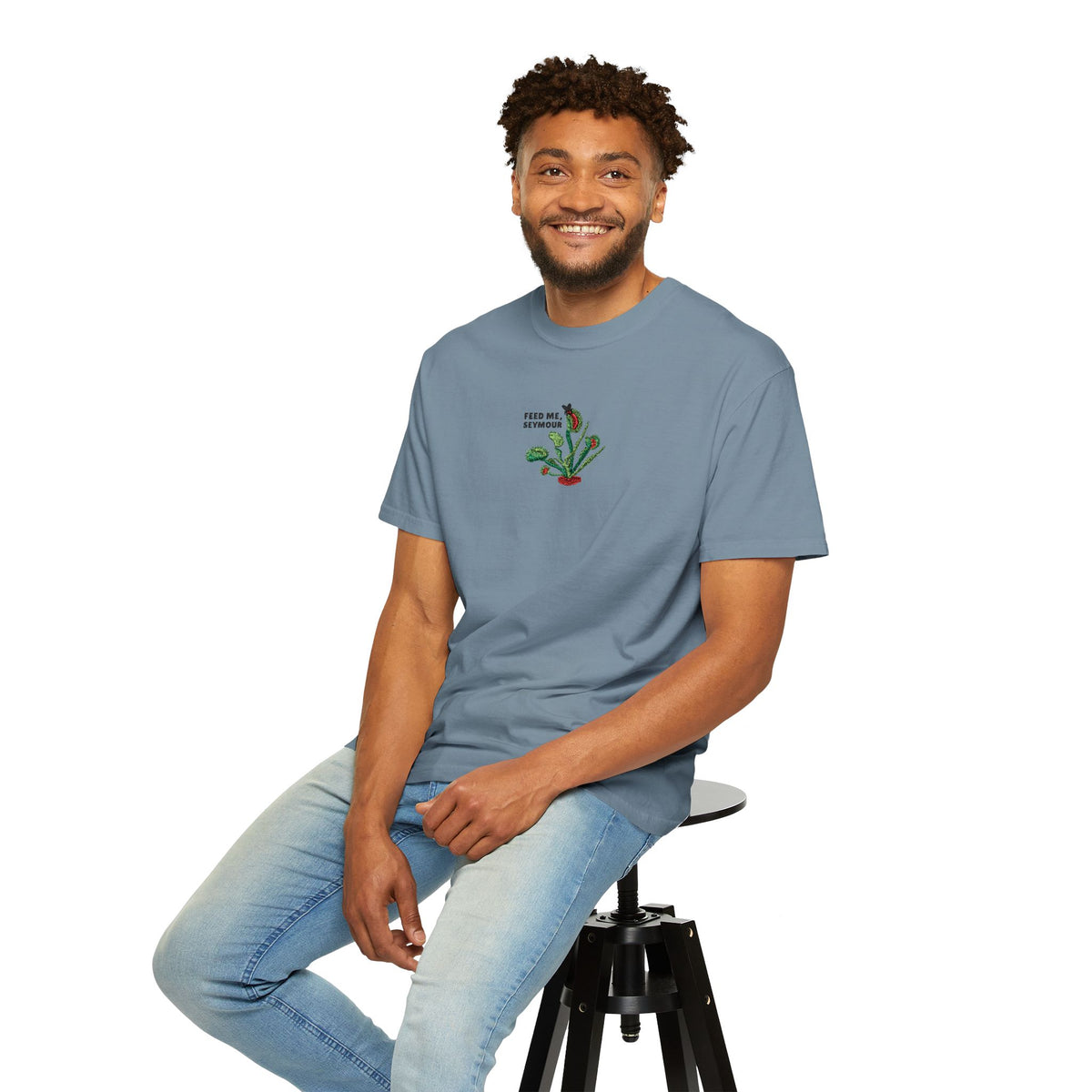 Embroidered Feed Me Seymour Tee