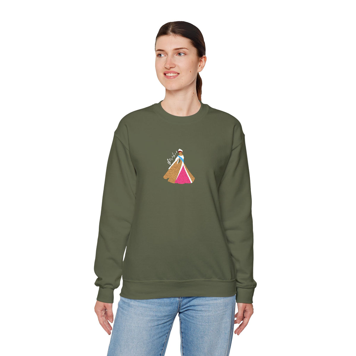 Embroidered Princess Crewneck Sweatshirt