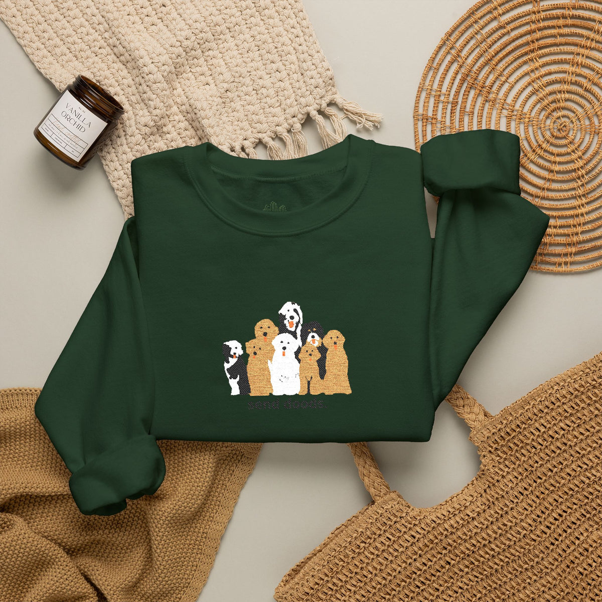 Embroidered Send Doods Crewneck Sweatshirt