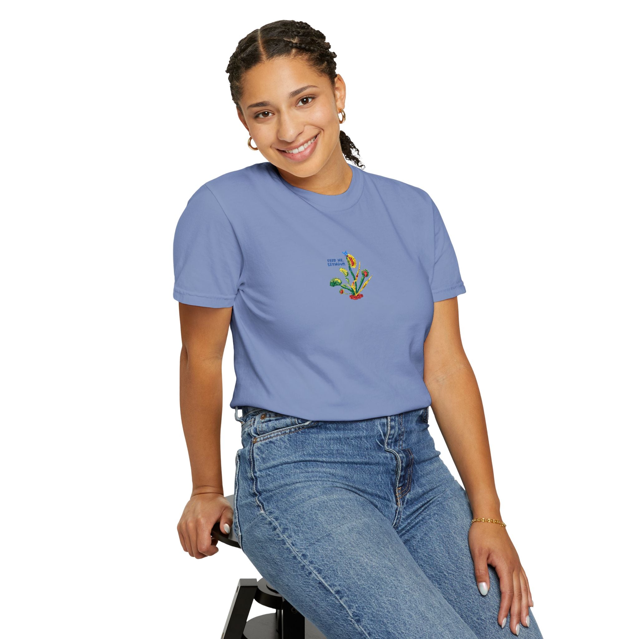 Feed Me Seymour Embroidered Tee