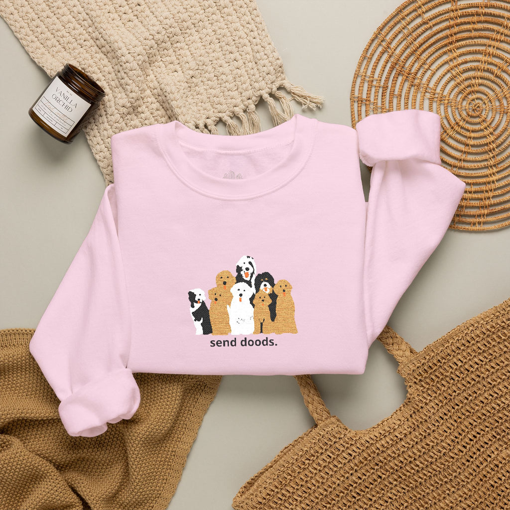 Embroidered Send Doods Crewneck Sweatshirt