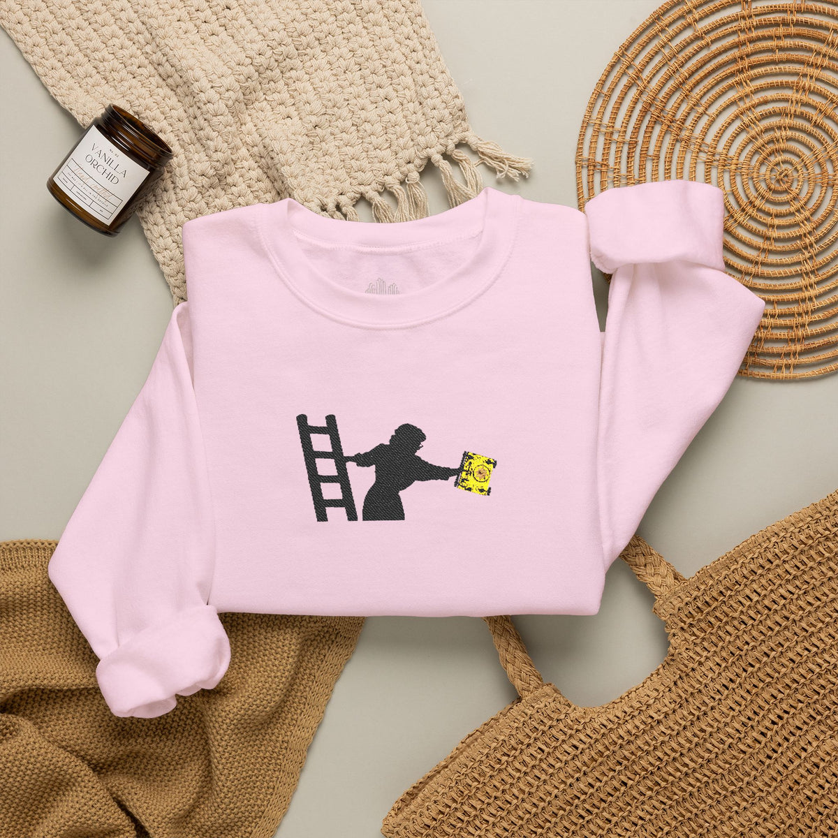 Embroidered Evelyn Librarian Crewneck Sweatshirt