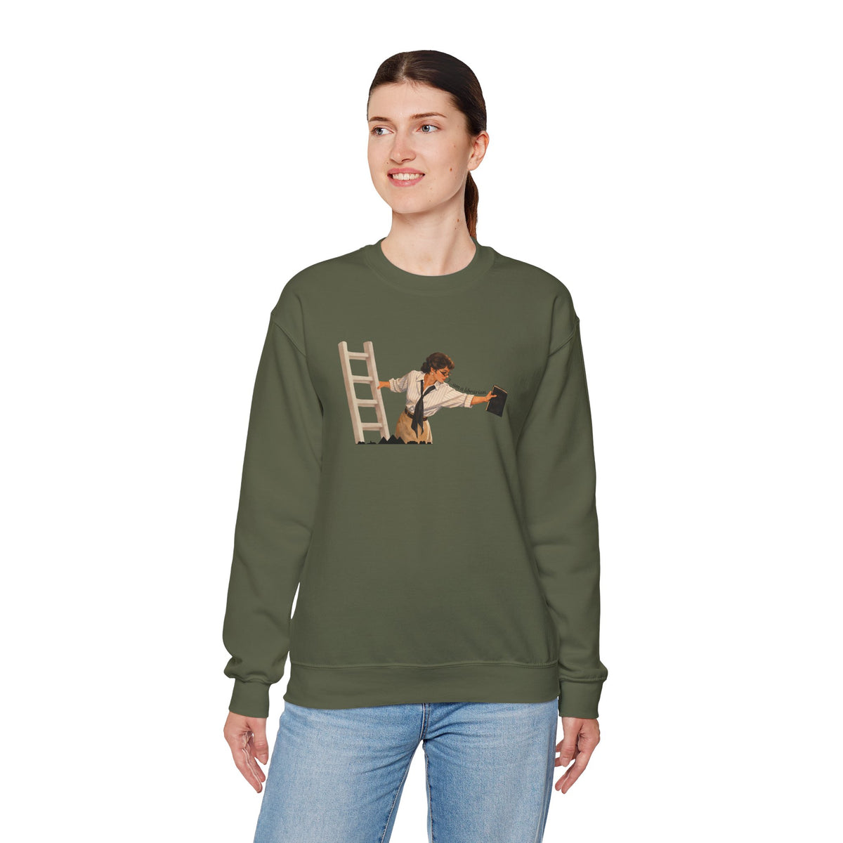 Vintage Evelyn Librarian Crewneck Sweatshirt