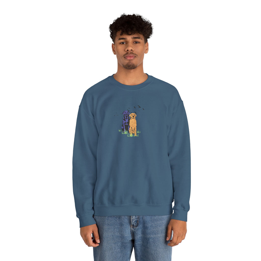 Embroidered Dog Crewneck Sweatshirt