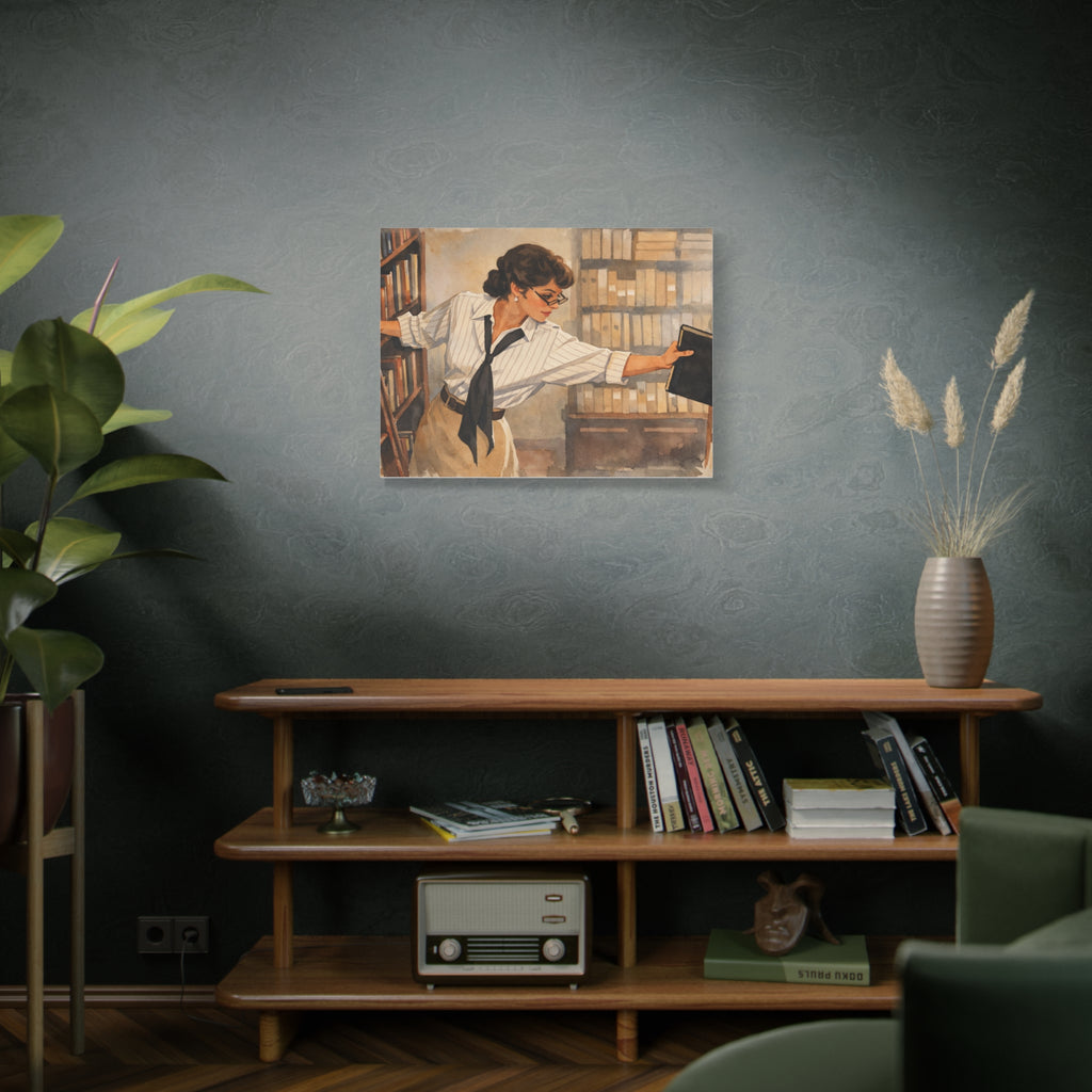 Evelyn Librarian Canvas