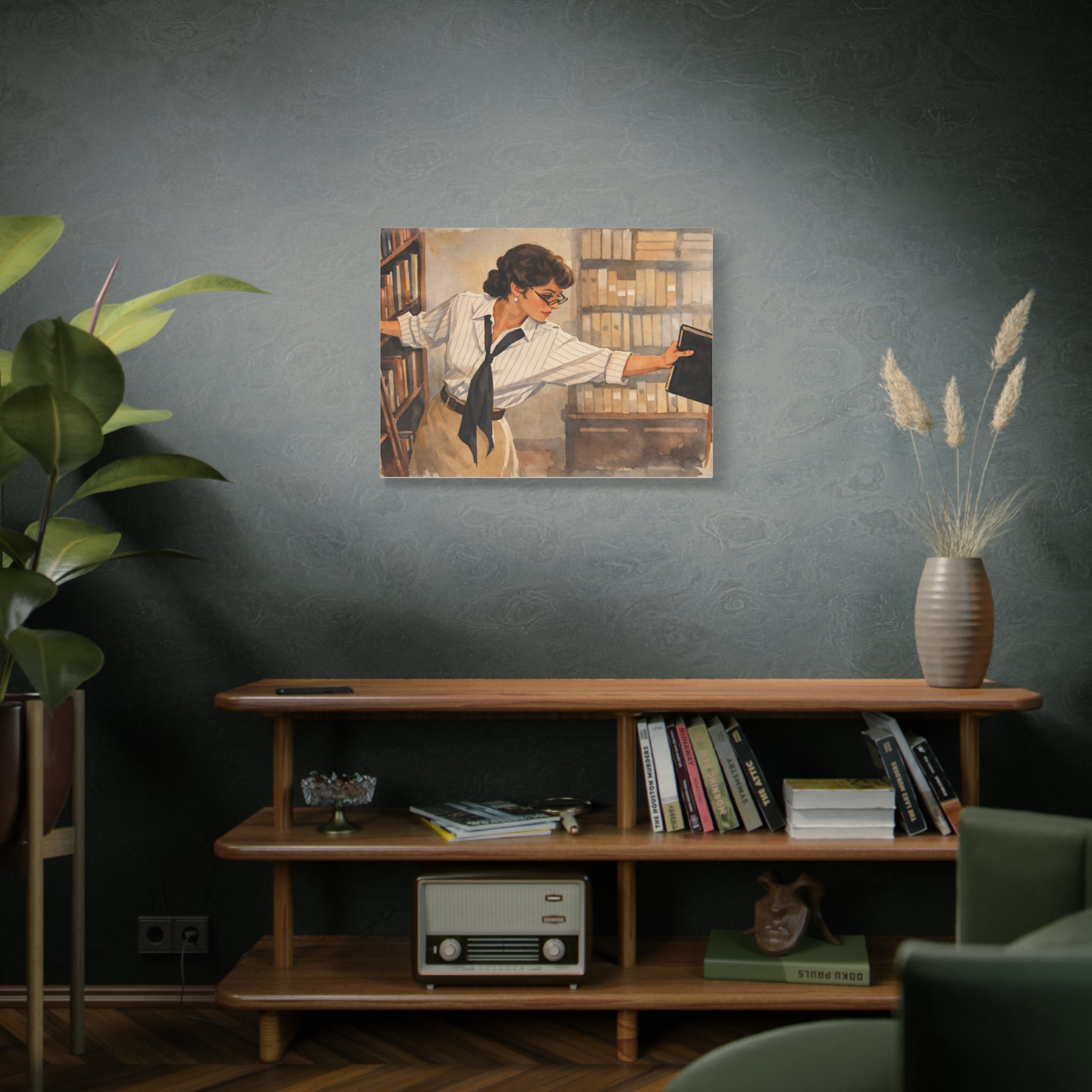 Evelyn Librarian Canvas