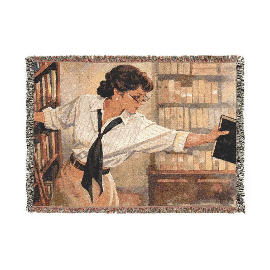 Evelyn Librarian Woven Blanket