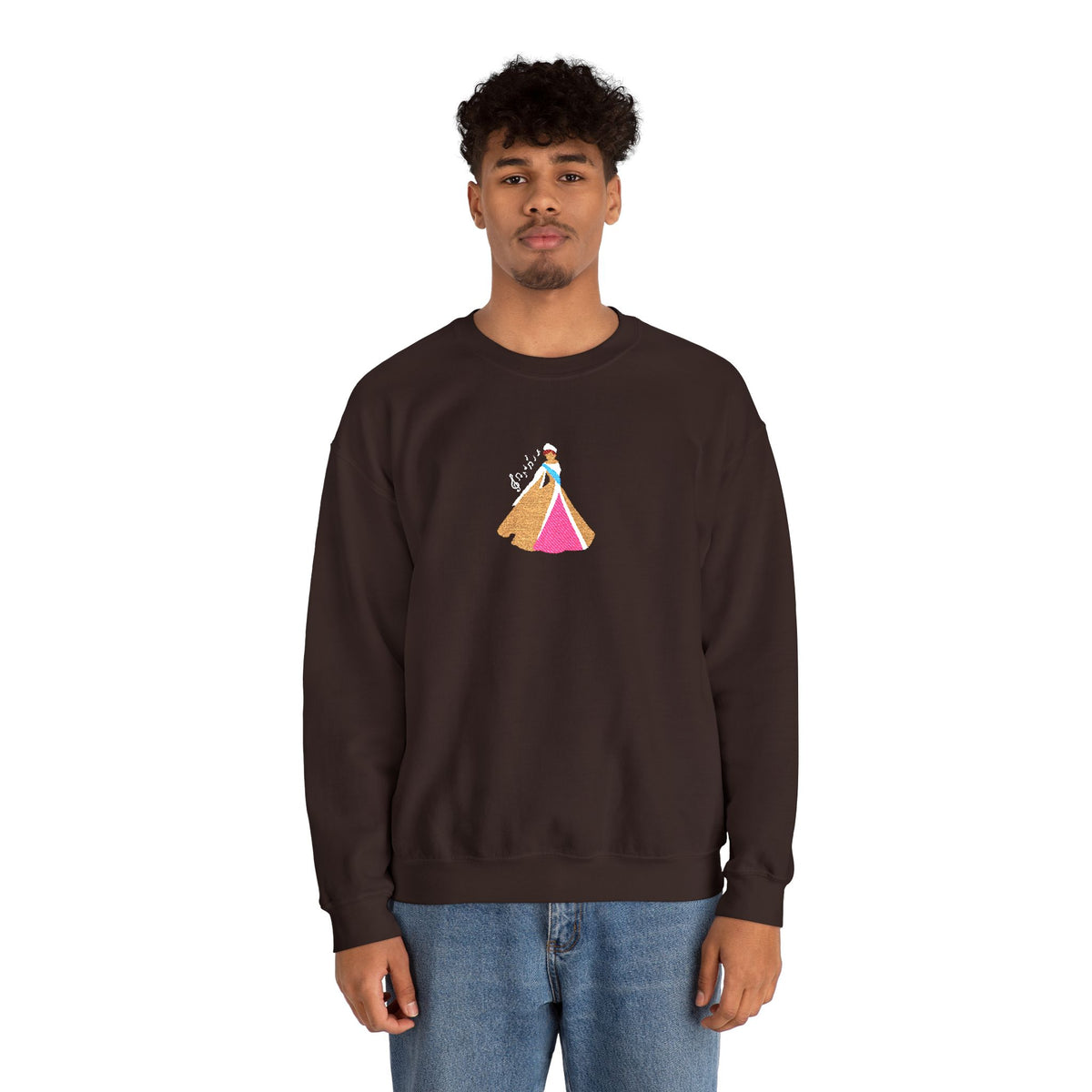 Embroidered Princess Crewneck Sweatshirt