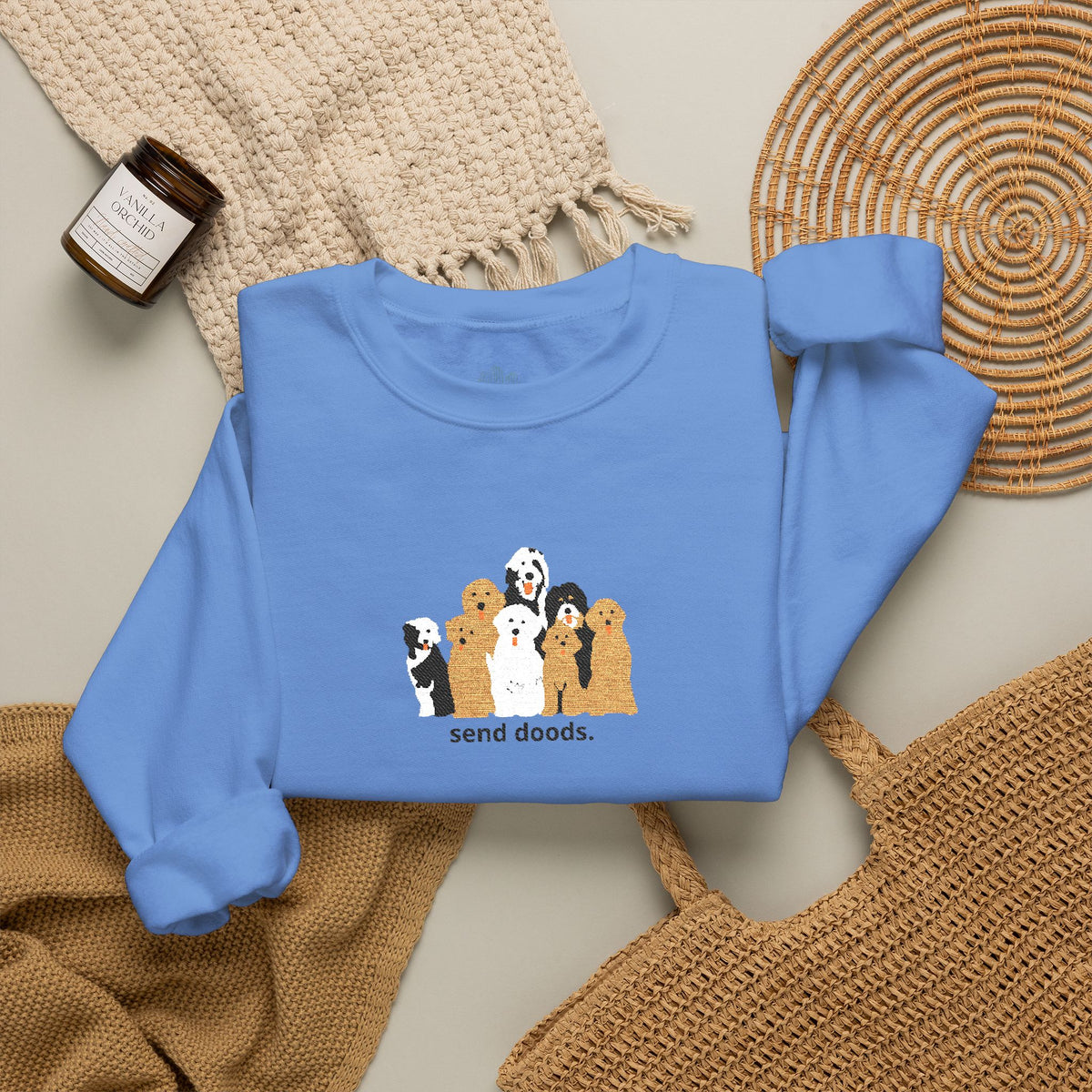 Embroidered Send Doods Crewneck Sweatshirt