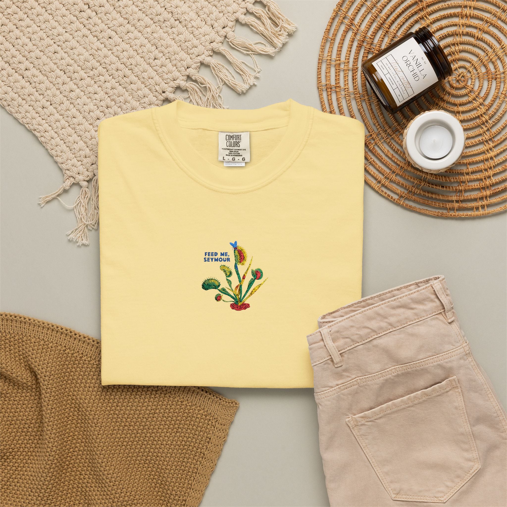 Feed Me Seymour Embroidered Tee