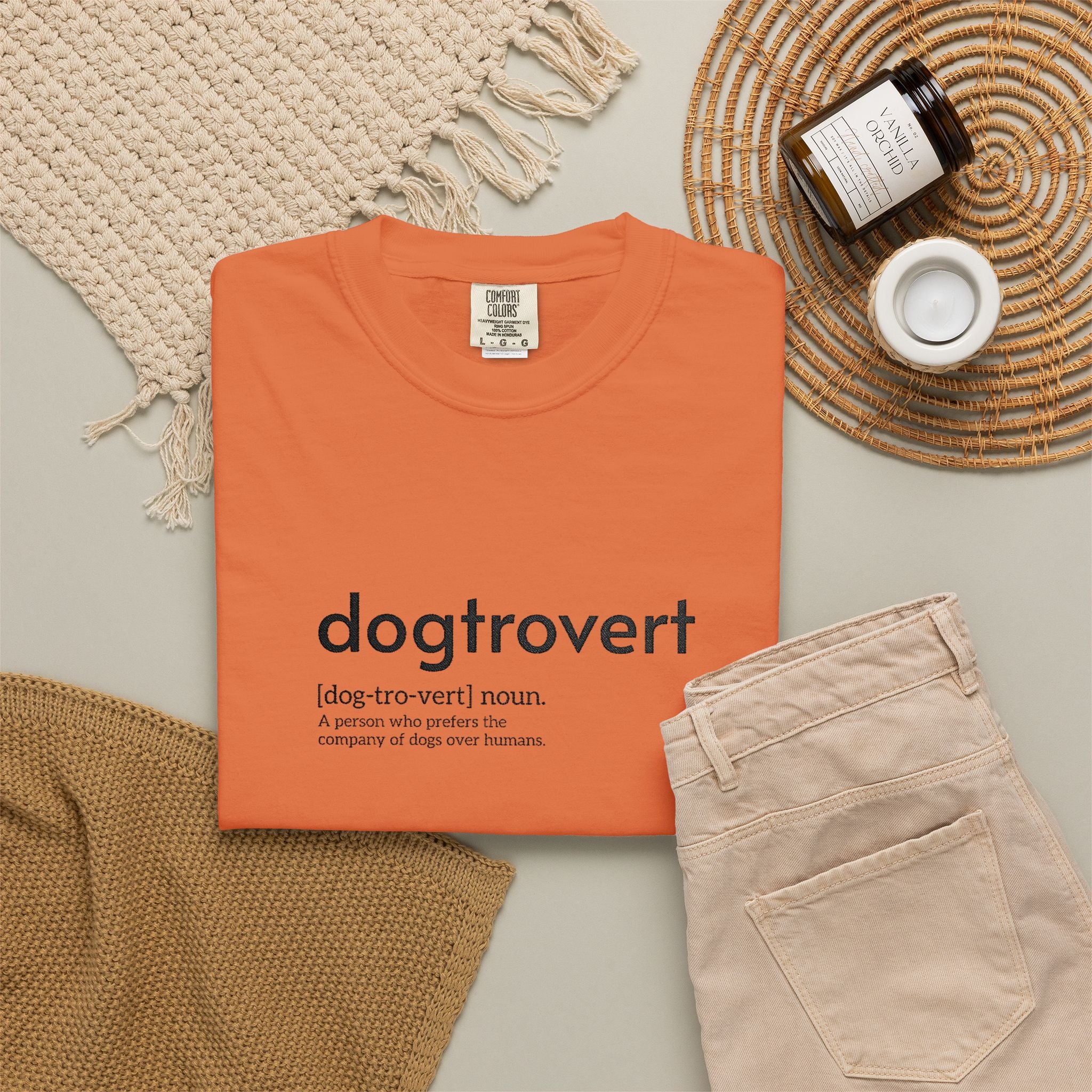Dog-tro-vert Embroidered T-Shirt
