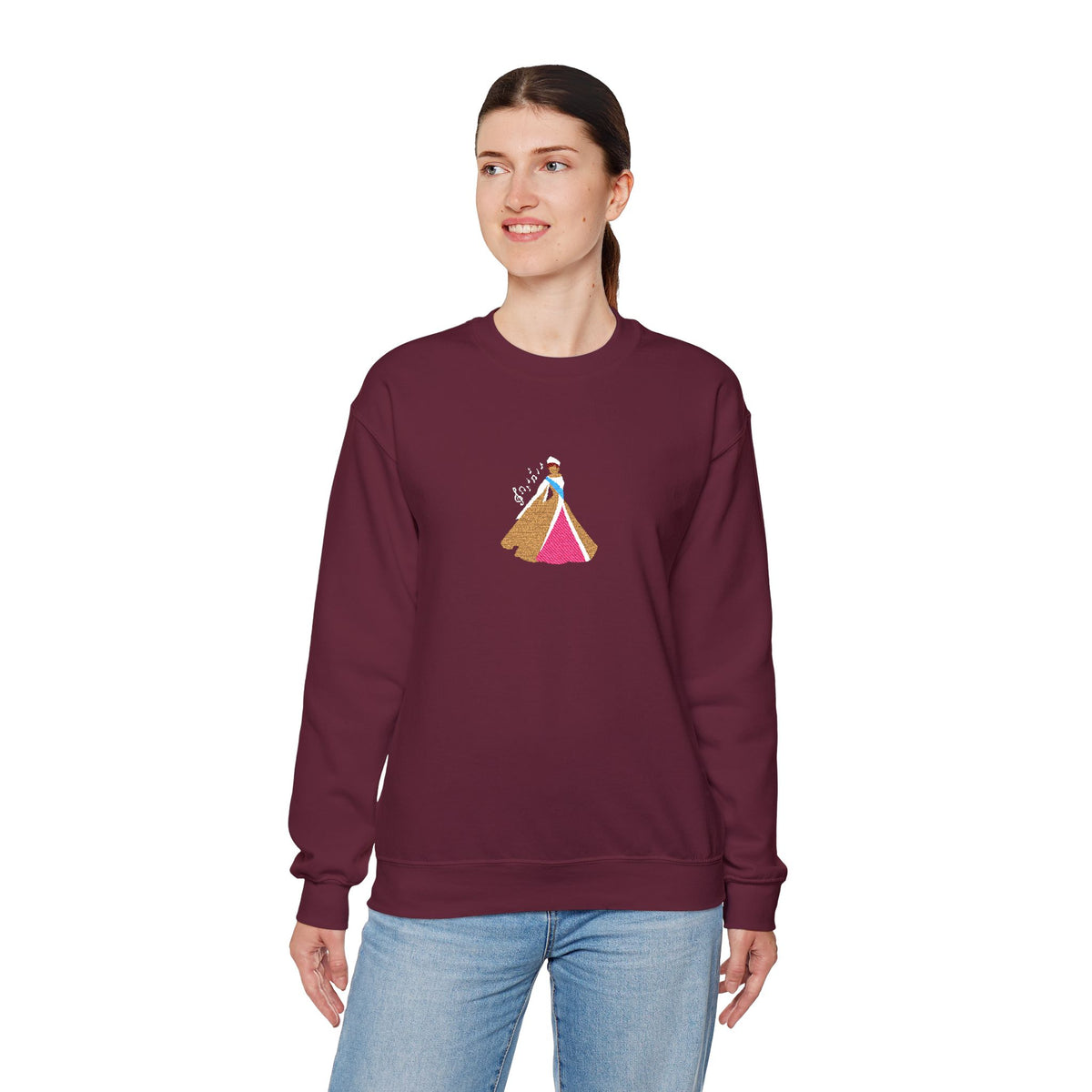 Embroidered Princess Crewneck Sweatshirt