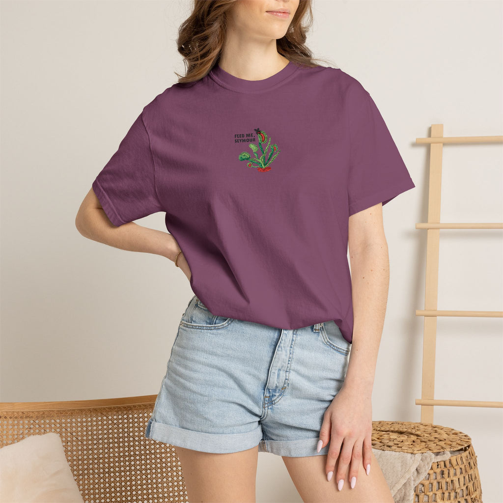 Embroidered Feed Me Seymour Tee