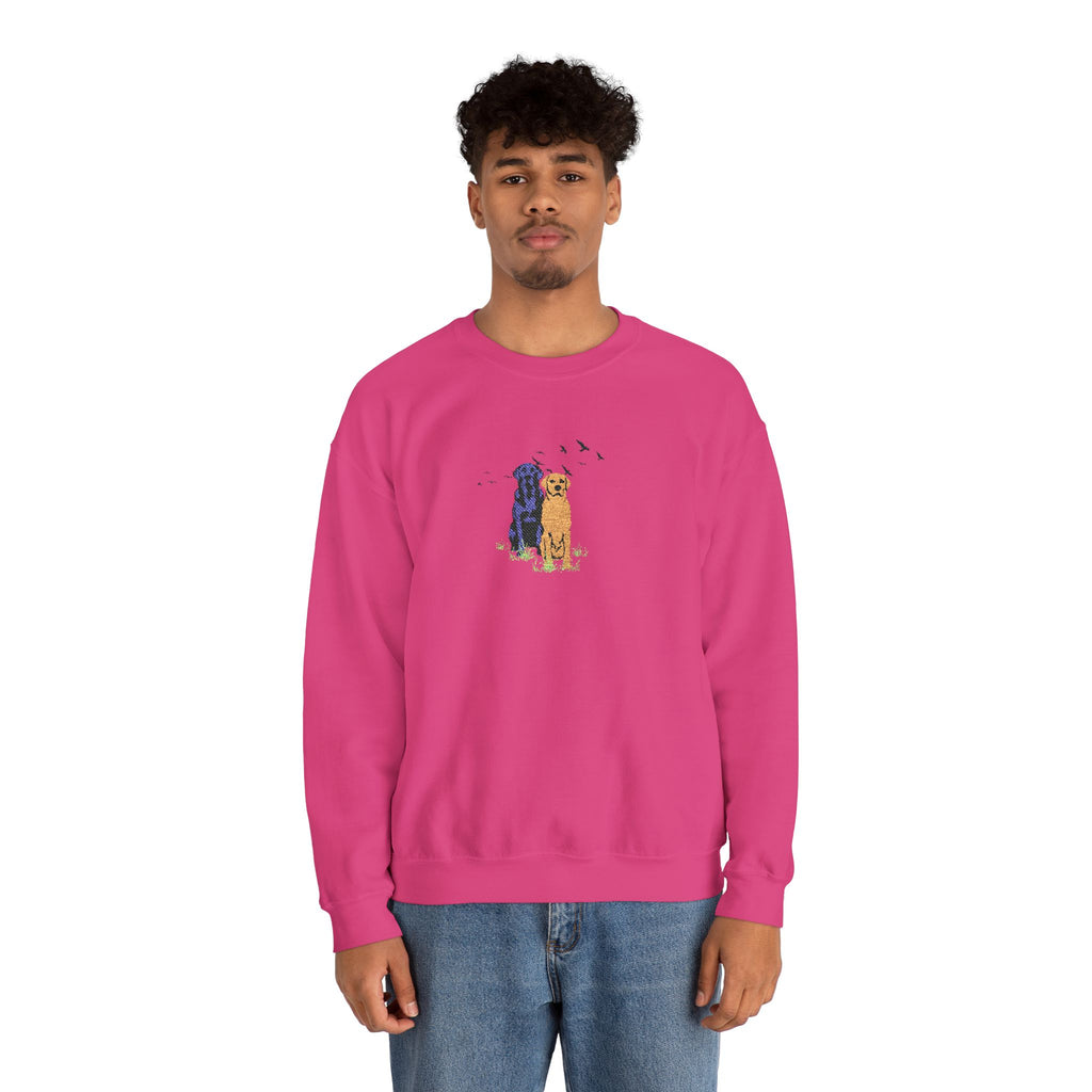 Embroidered Dog Crewneck Sweatshirt