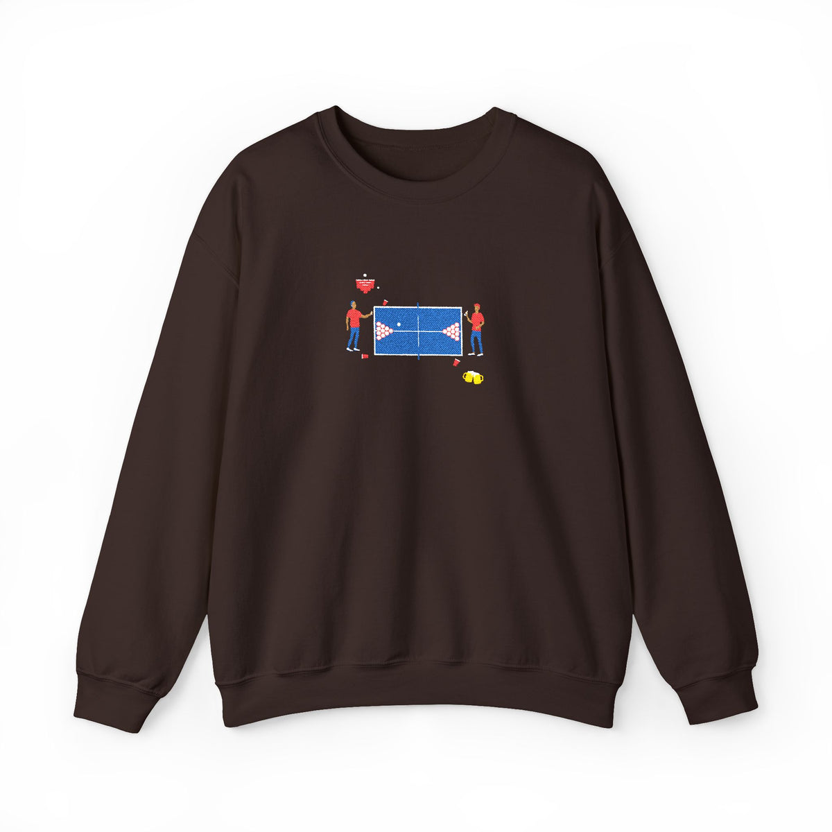 Embroidered Beer Pong Crewneck Sweatshirt