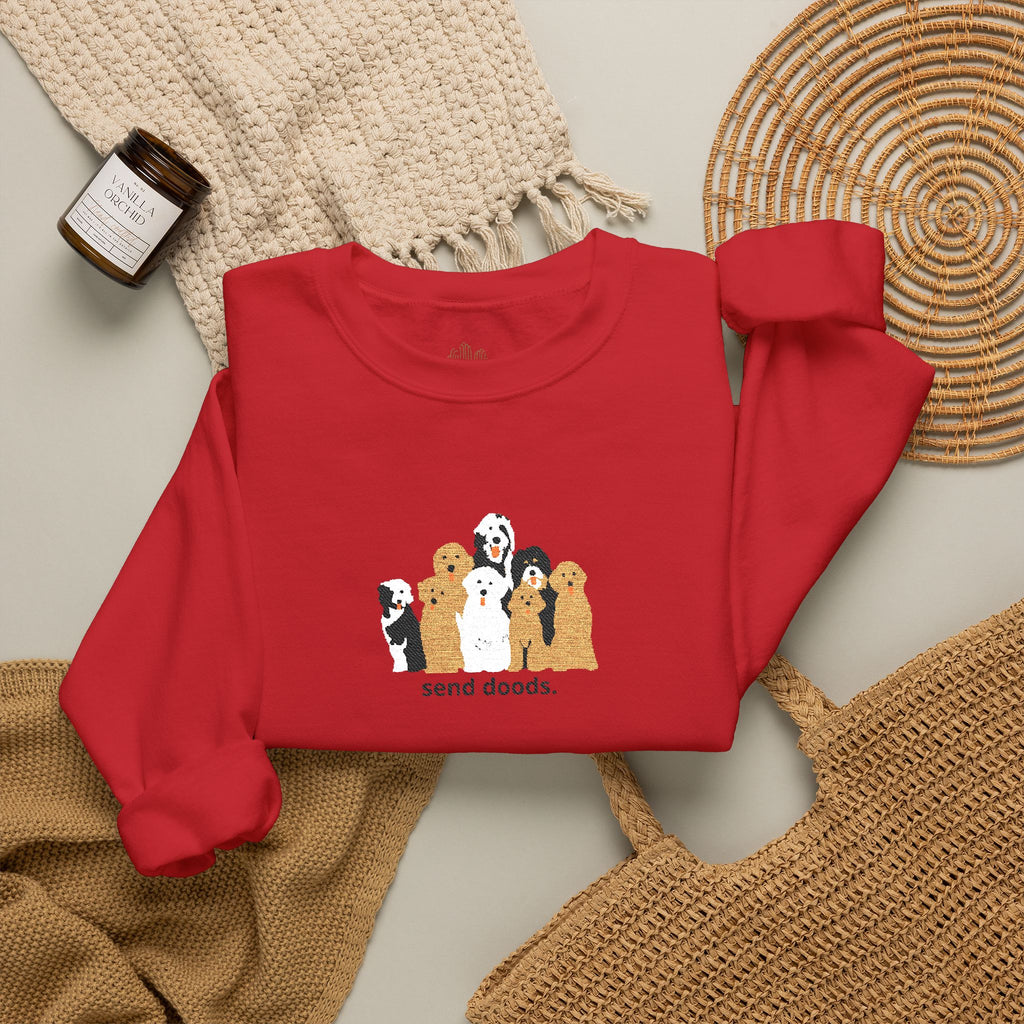 Embroidered Send Doods Crewneck Sweatshirt
