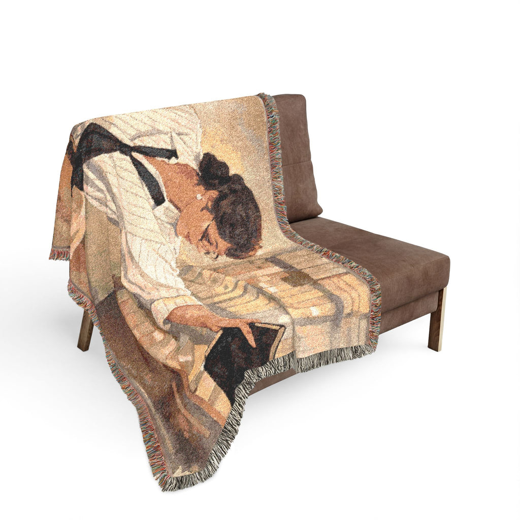 Evelyn Librarian Woven Blanket
