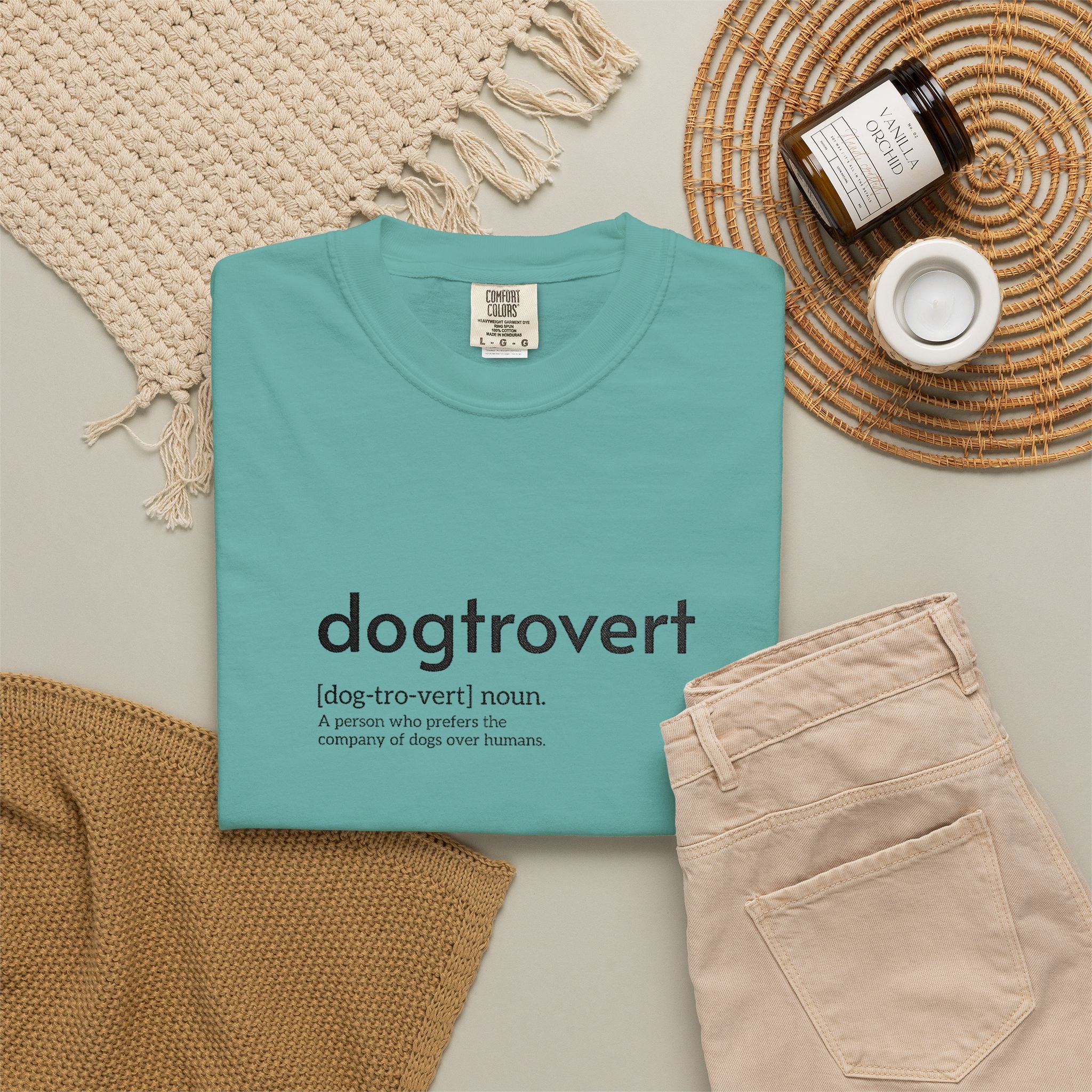Dog-tro-vert Embroidered T-Shirt