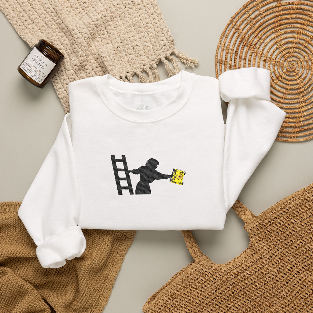 Embroidered Evelyn Librarian Crewneck Sweatshirt