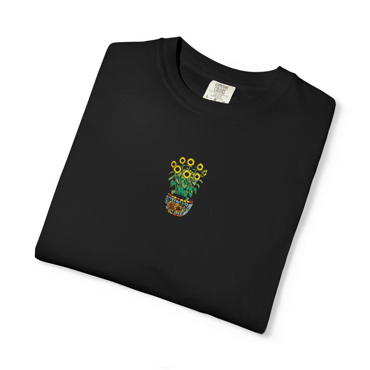 Embroidered Sunflower Tee