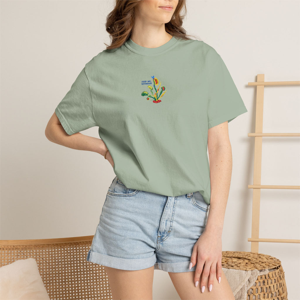Feed Me Seymour Embroidered Tee