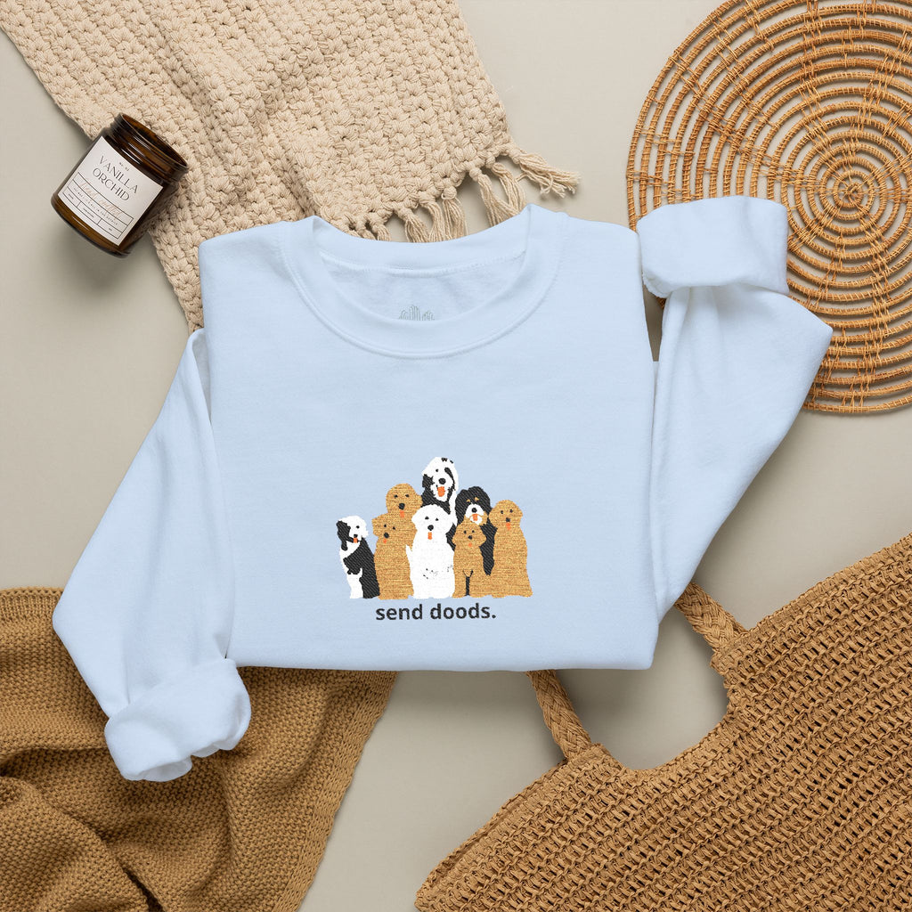 Embroidered Send Doods Crewneck Sweatshirt