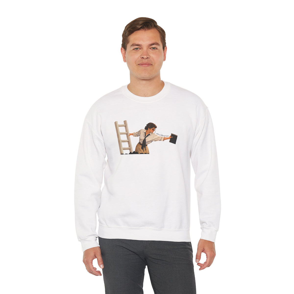 Vintage Evelyn Librarian Crewneck Sweatshirt