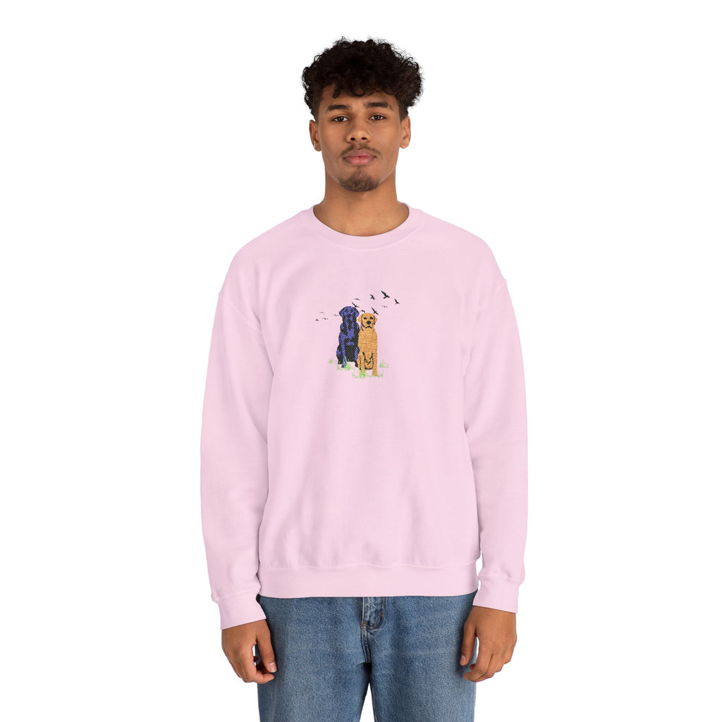 Embroidered Dog Crewneck Sweatshirt