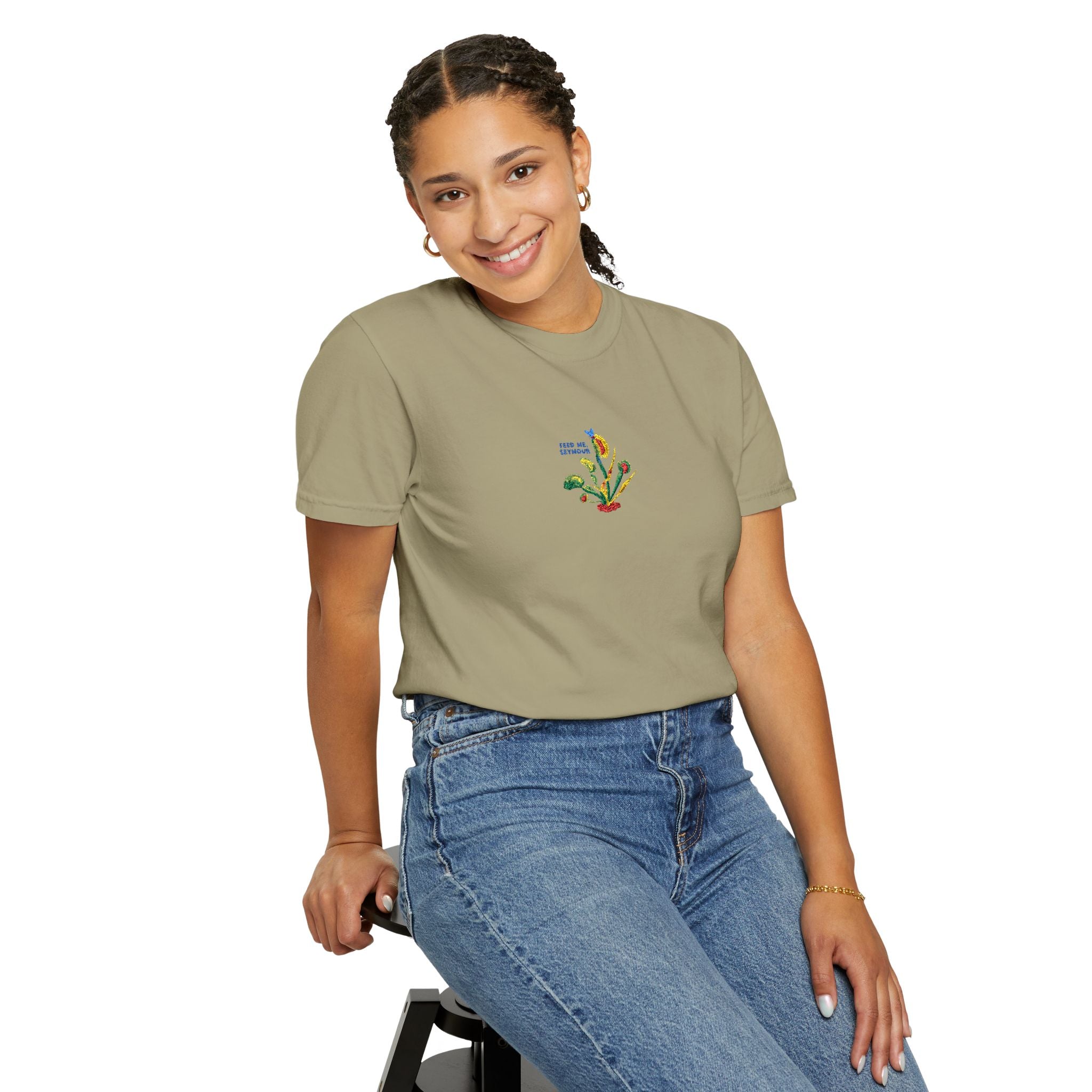Feed Me Seymour Embroidered Tee