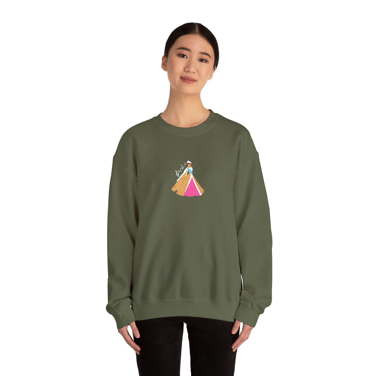 Embroidered Princess Crewneck Sweatshirt