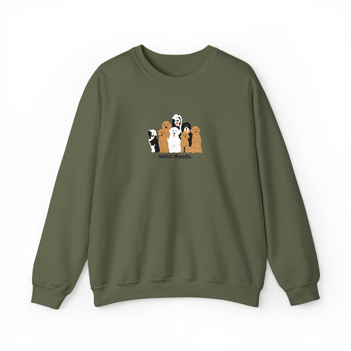 Embroidered Send Doods Crewneck Sweatshirt