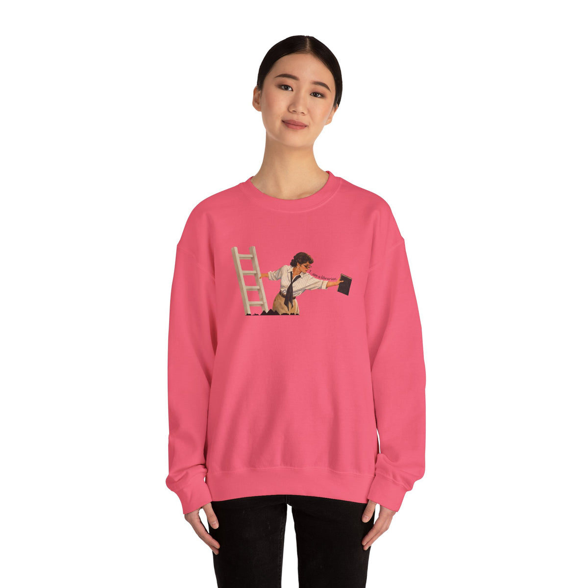 Vintage Evelyn Librarian Crewneck Sweatshirt